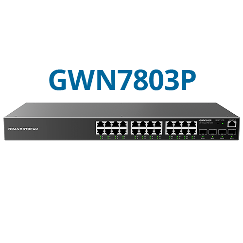 Grandstream GWN7803P Commutateur réseau niveau 2+ à 24 ports PoE Gigabit Manageable