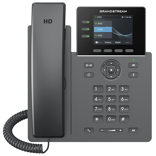 Grandstream GRP2611G Téléphone IP 3 lignes en couleur Gigabit PoE 
