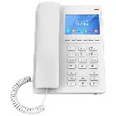 Grandstream GHP630W Téléphone compact Blanc pour hôtel avec écran LCD couleur