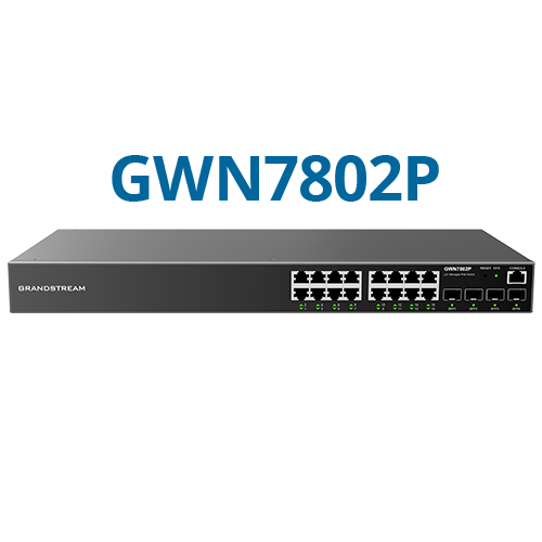 [GS-GWN7802P] Grandstream GWN7802P Commutateur réseau niveau 2+ à 16 ports PoE Gigabit Manageable
